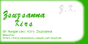 zsuzsanna kirs business card